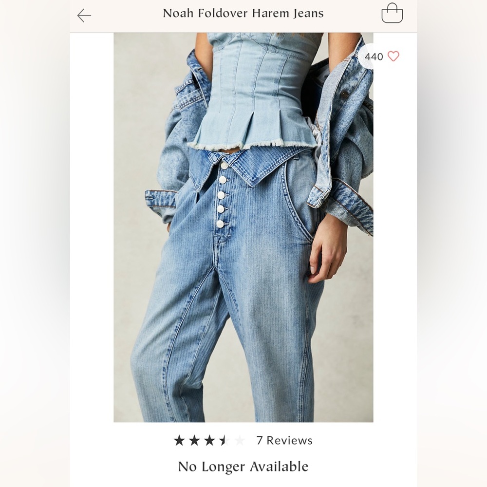 Free People Noah Foldover Jeans - Picture 3 of 11